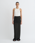 Shanda - Draped Mesh Jersey Maxi Skirt - Anthracite