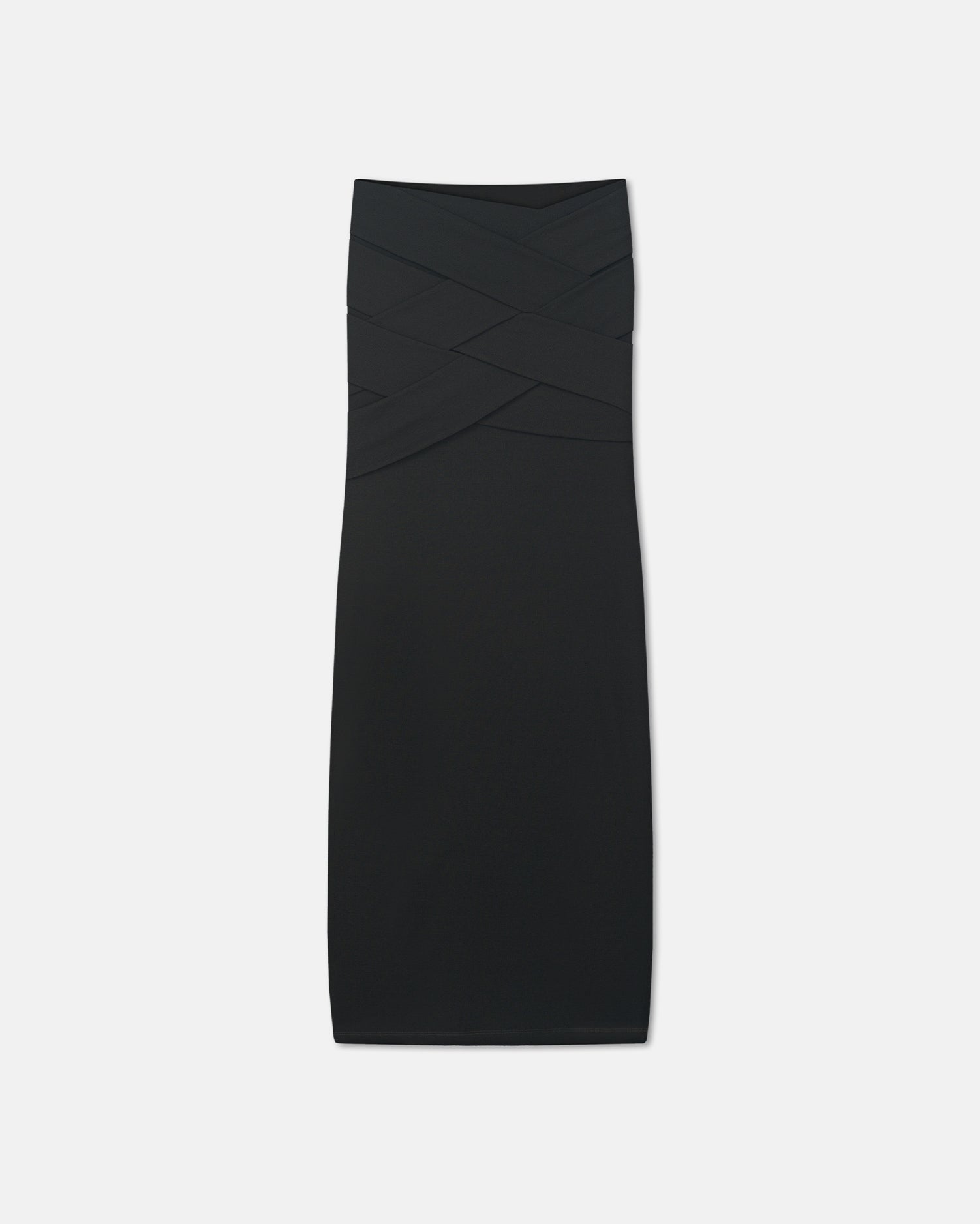 Shanda - Draped Mesh Jersey Maxi Skirt - Anthracite