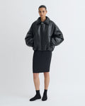 Kaiya - Glass Poplin Skirt - Black