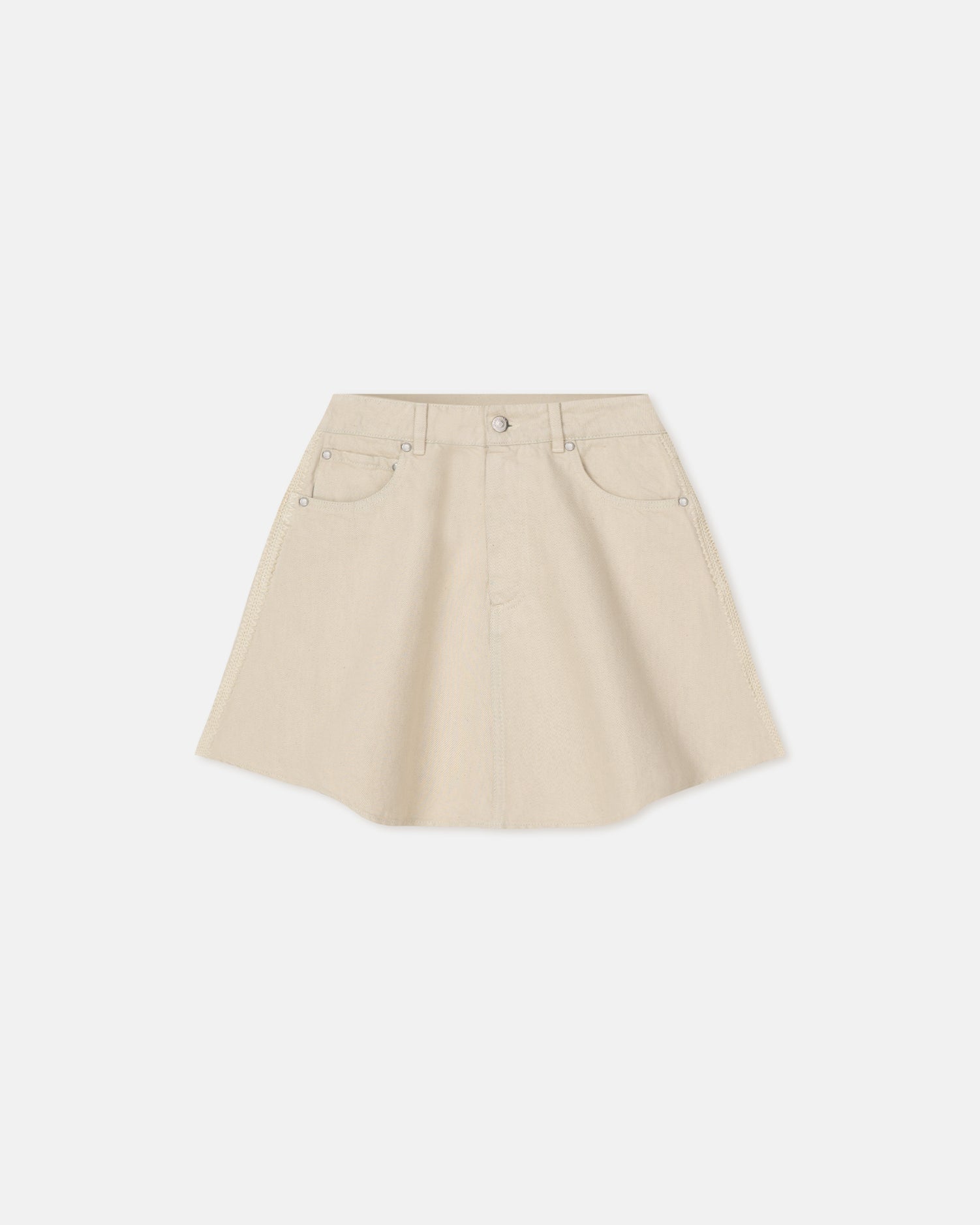 Neah - Denim Mini Skirt - Beige