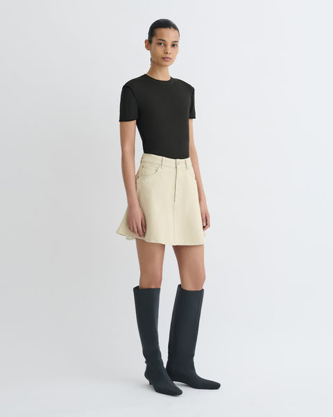 Neah - Denim mini skirt - Beige – Nanushka