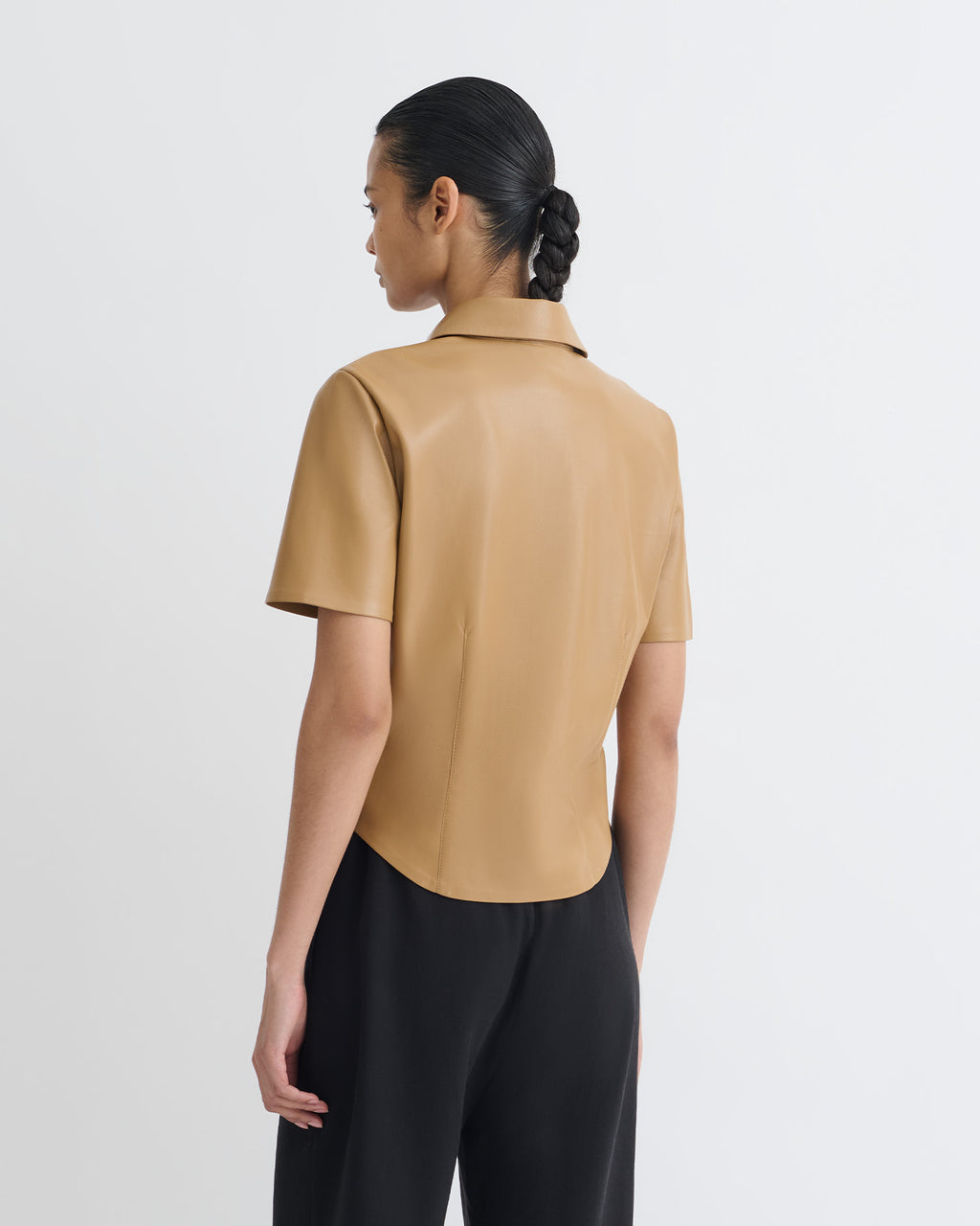 Clare - Okobor™Alt-Leather Shirt - Oak