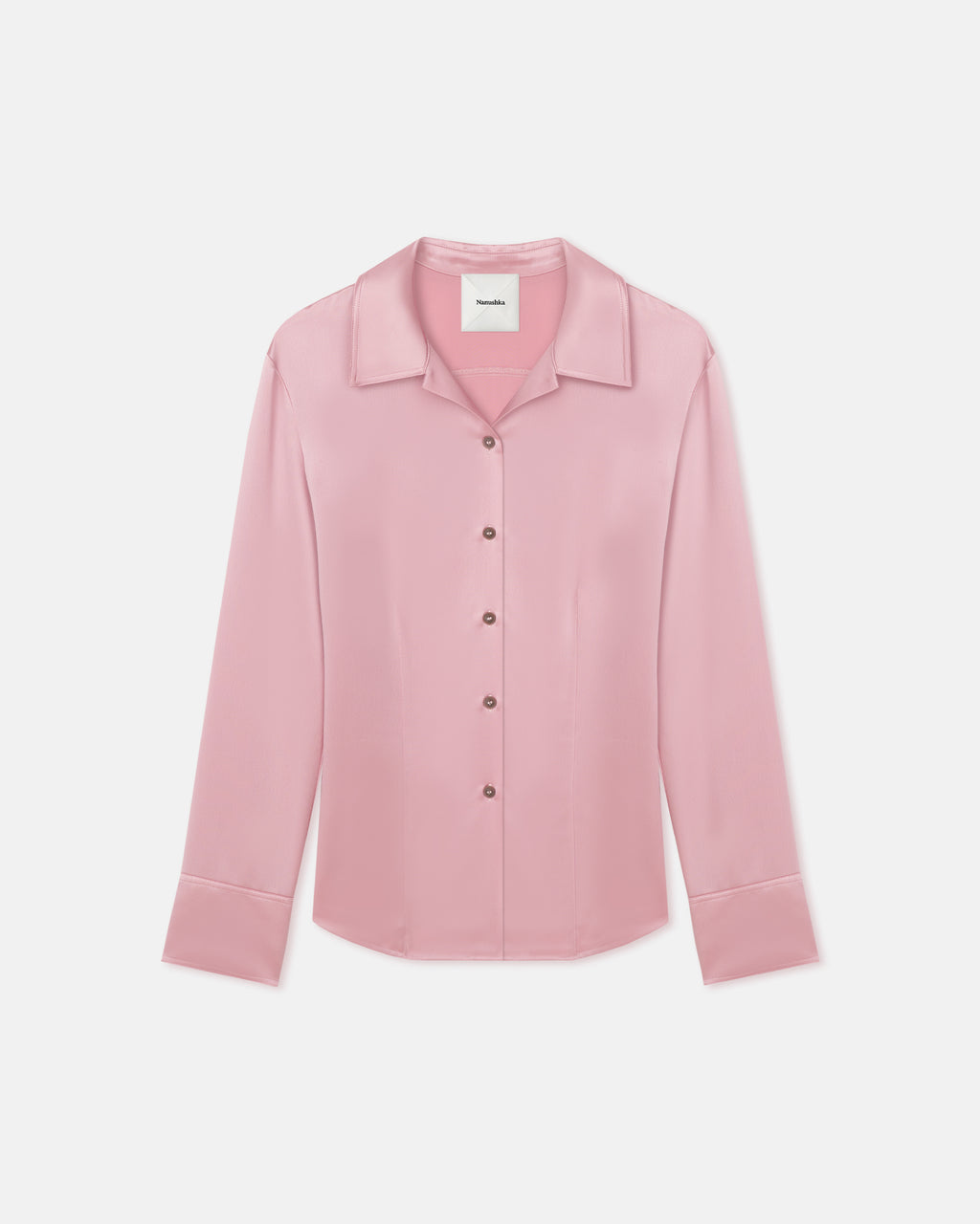 Nathalie - Slip Satin Shirt - Pink