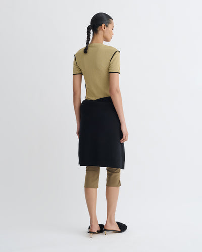 Sabelle - Cropped Mesh Jersey T-Shirt - Sand/Anthracite