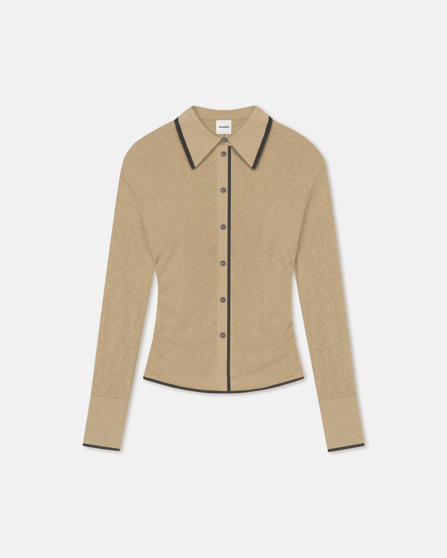 Idana - Mesh Jersey Shirt - Sand/Anthracite