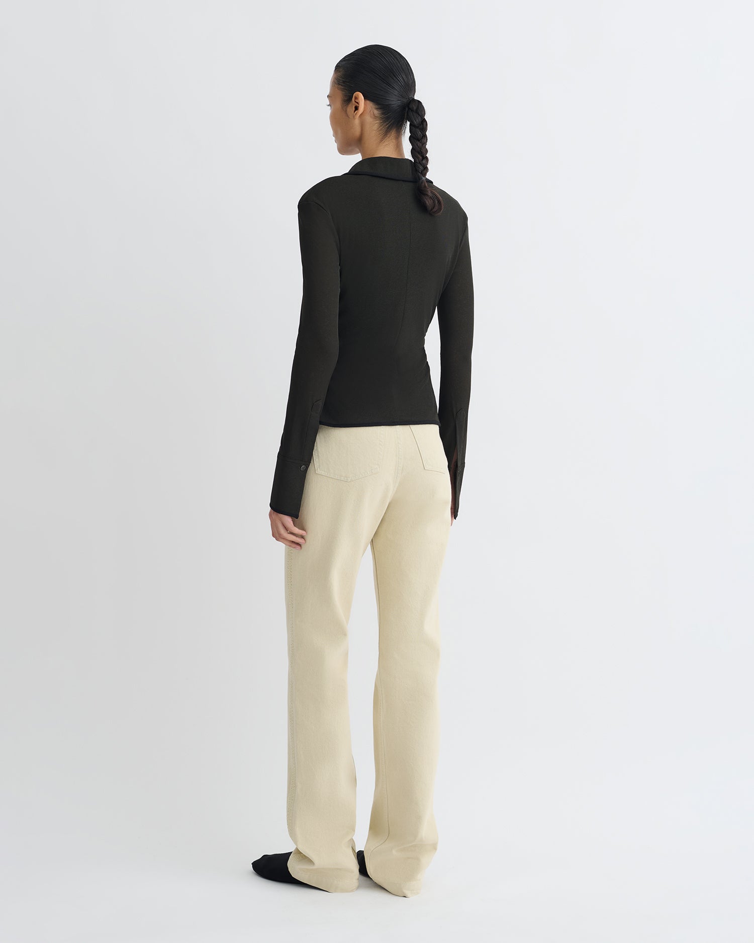 Idana - Mesh Jersey Shirt - Antracite/Black