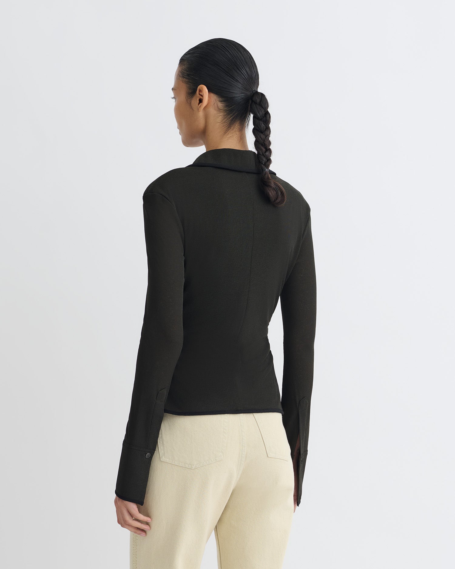 Idana - Mesh Jersey Shirt - Antracite/Black