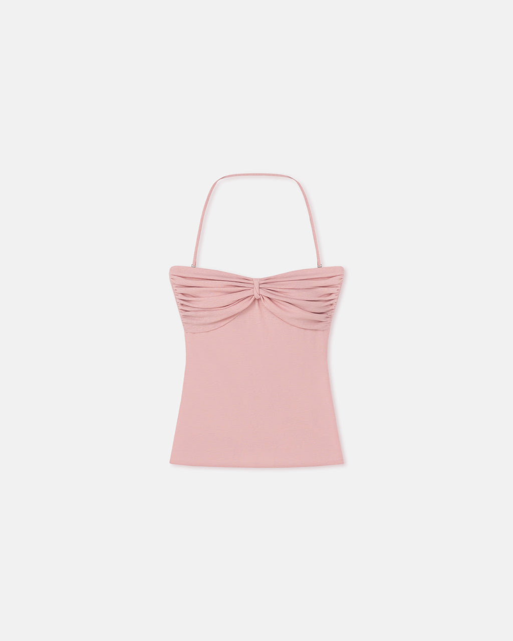 Rissa - Halter Neck Mesh Jersey Top - Pink