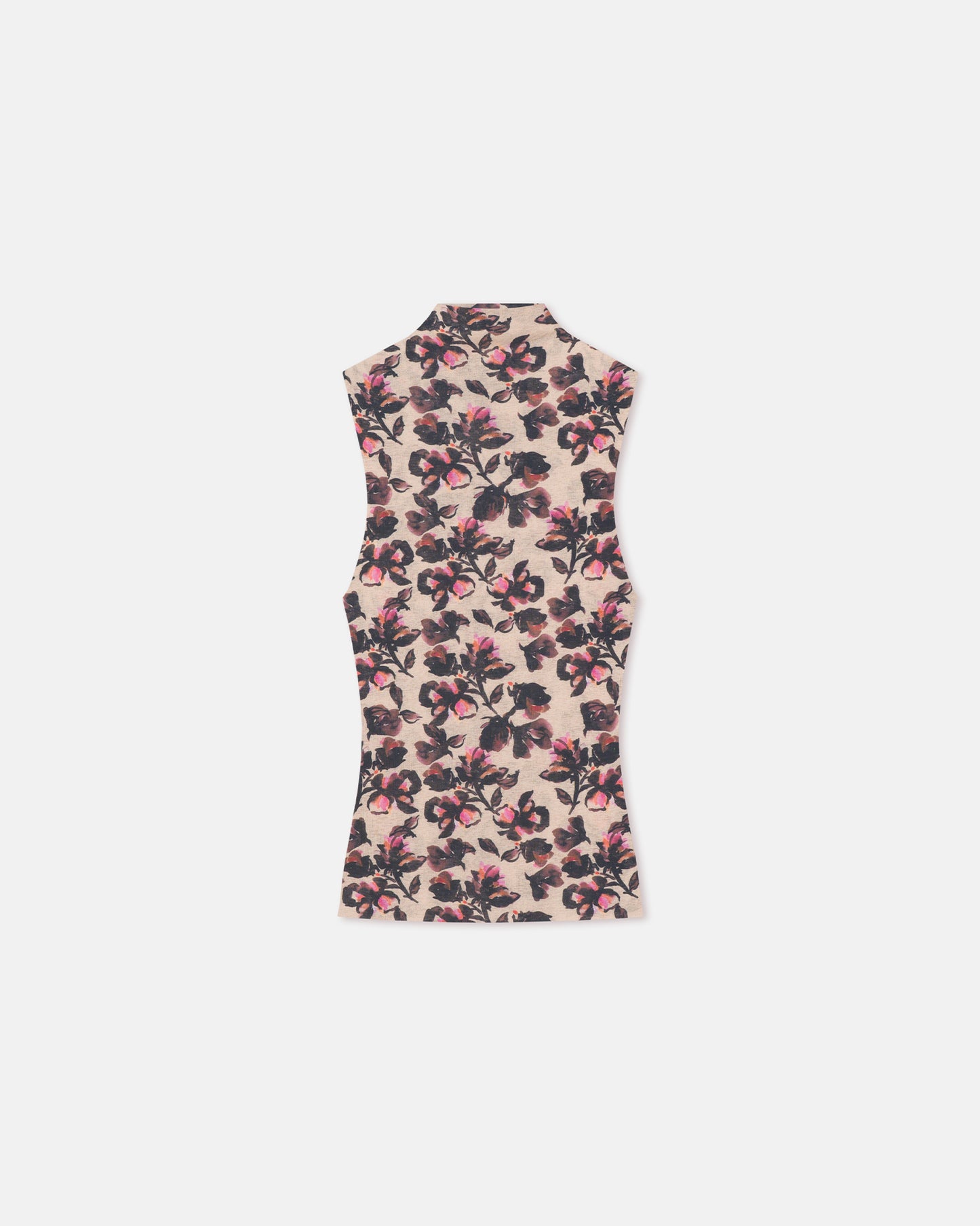 Annyka - Printed Mesh Jersey Top - Tapestry Floral