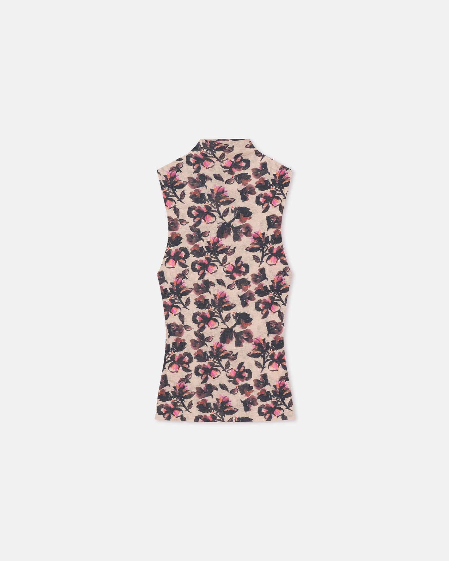 Annyka - Printed Mesh Jersey Top - Tapestry Floral