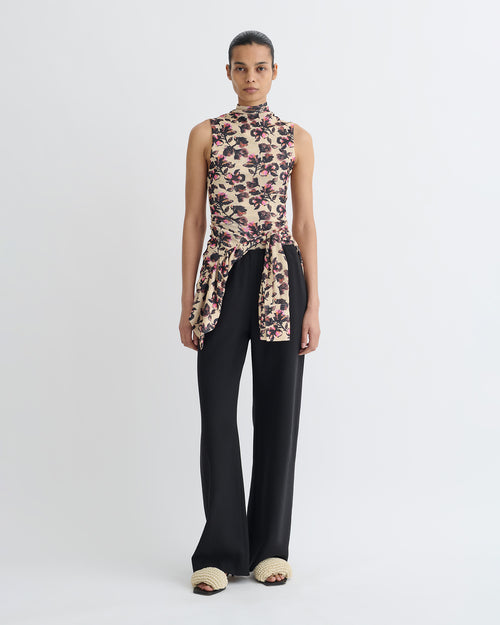 Annyka   printed mesh jersey top   tapestry floral