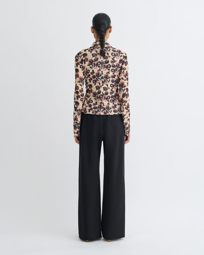 Idana - Printed Mesh Jersey Shirt - Tapestry Floral