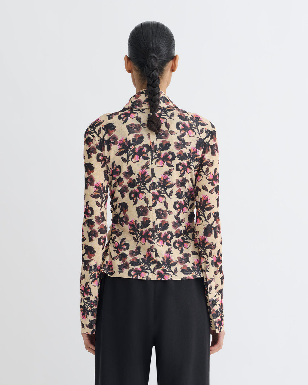 Idana - Printed Mesh Jersey Shirt - Tapestry Floral