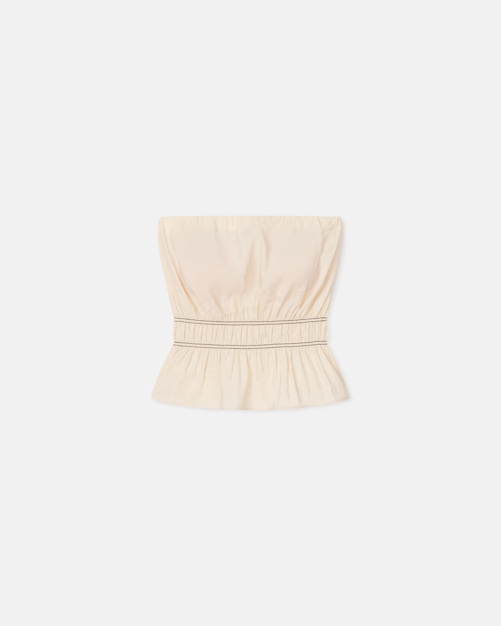 Rosey - Glass Poplin Bandeau Top - Oat