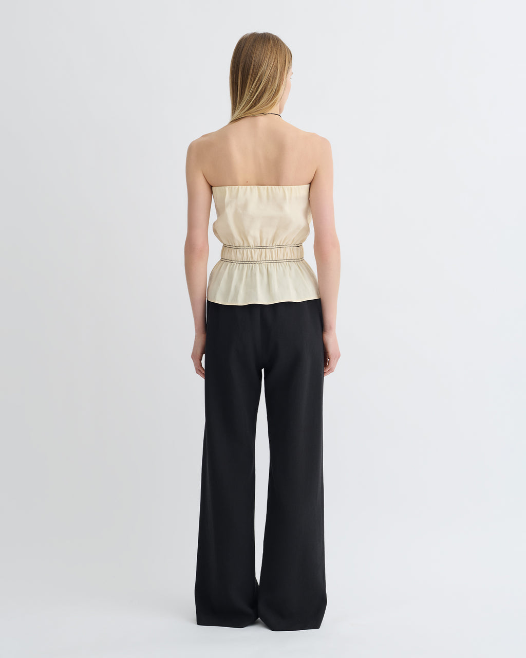 Rosey - Glass Poplin Bandeau Top - Oat