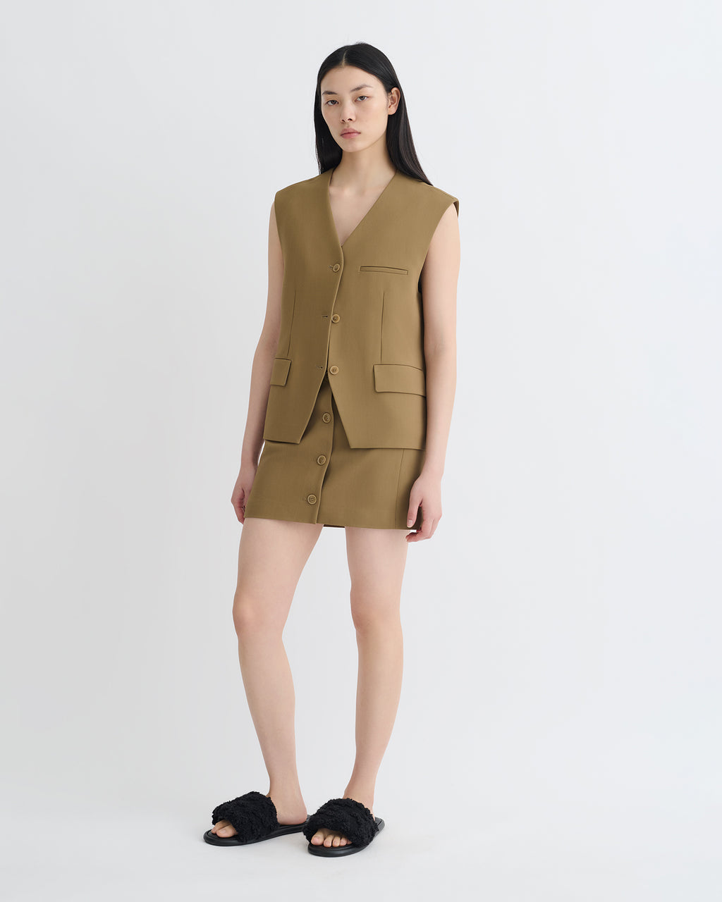 Neymat - Tailored Vest - Brown