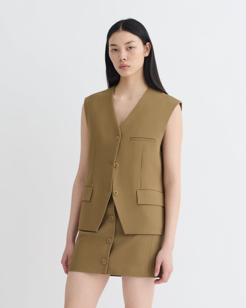 Neymat - Tailored Vest - Brown