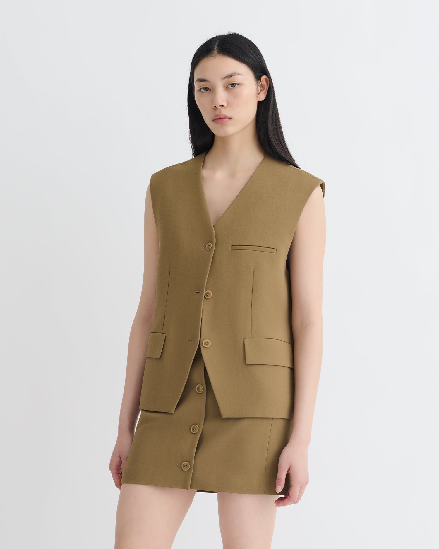 Neymat - Tailored Vest - Brown