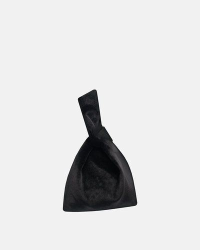 Jen Mini - Stretch Velvet Bag - Black