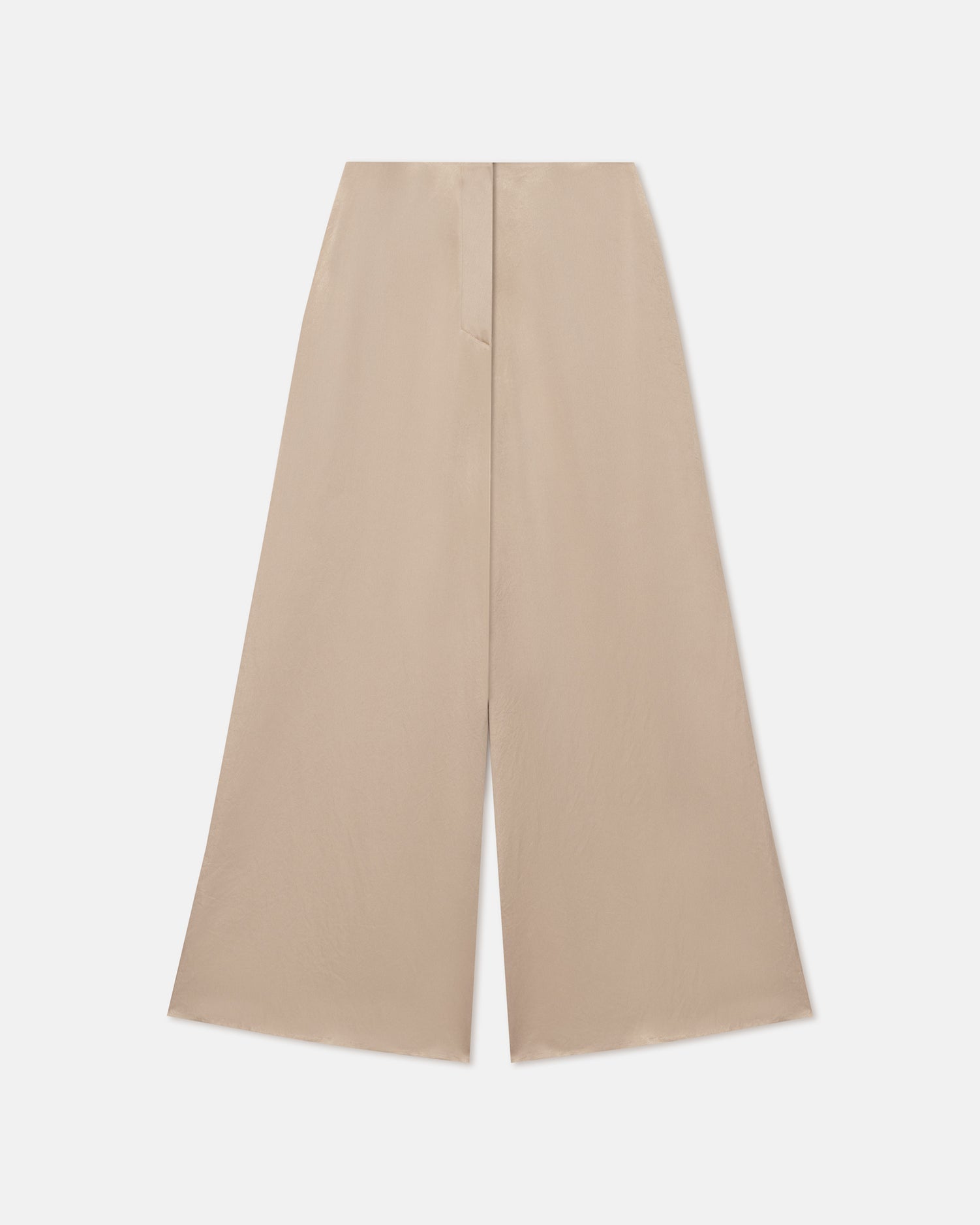 Zaniah - Slip Satin Wide-Leg Pants - Dune