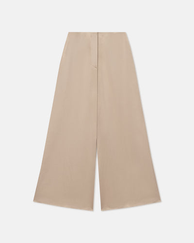 Zaniah - Slip Satin Wide-Leg Pants - Dune
