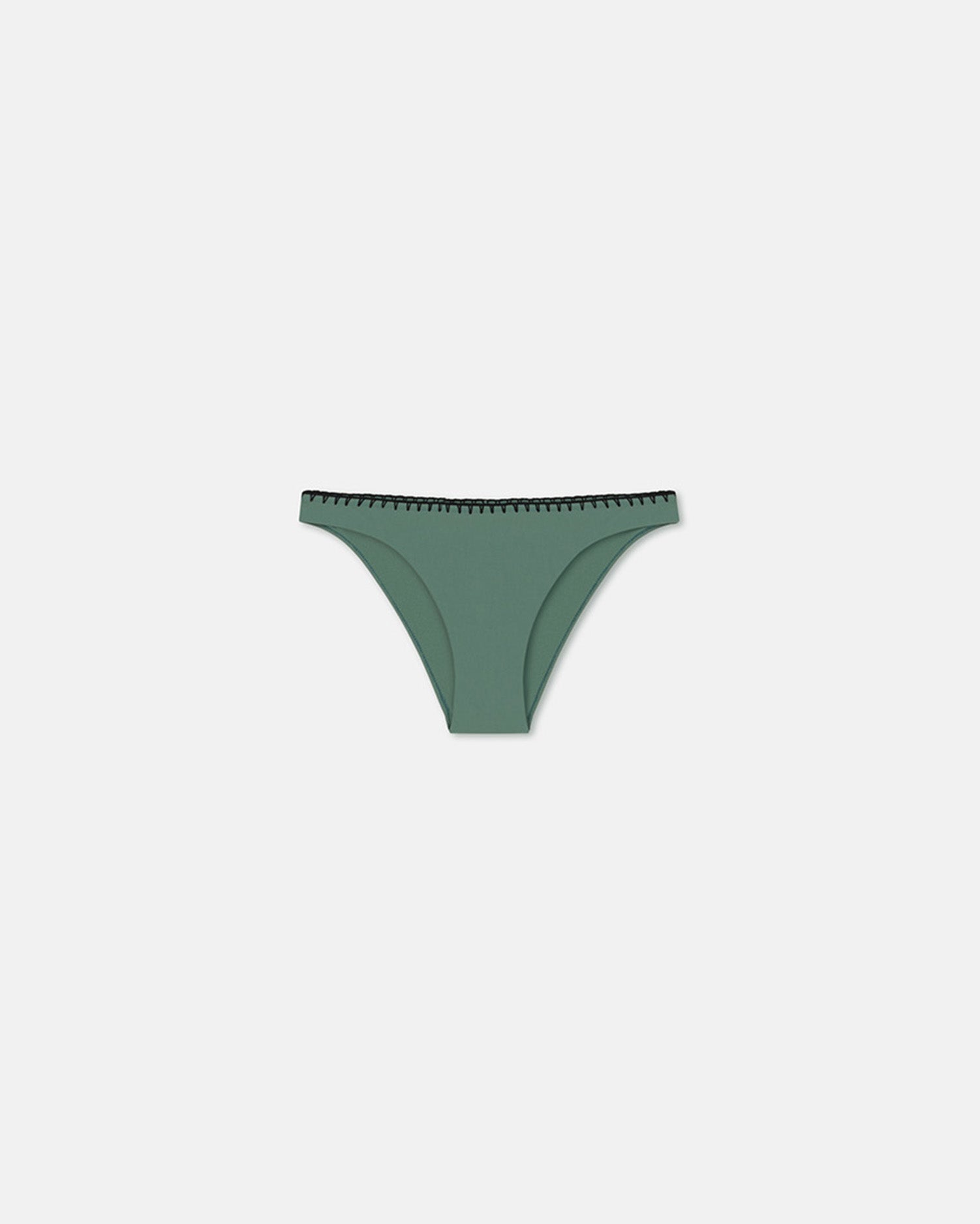 Merve - Crochet Bikini Bottoms - Sea Green/Black