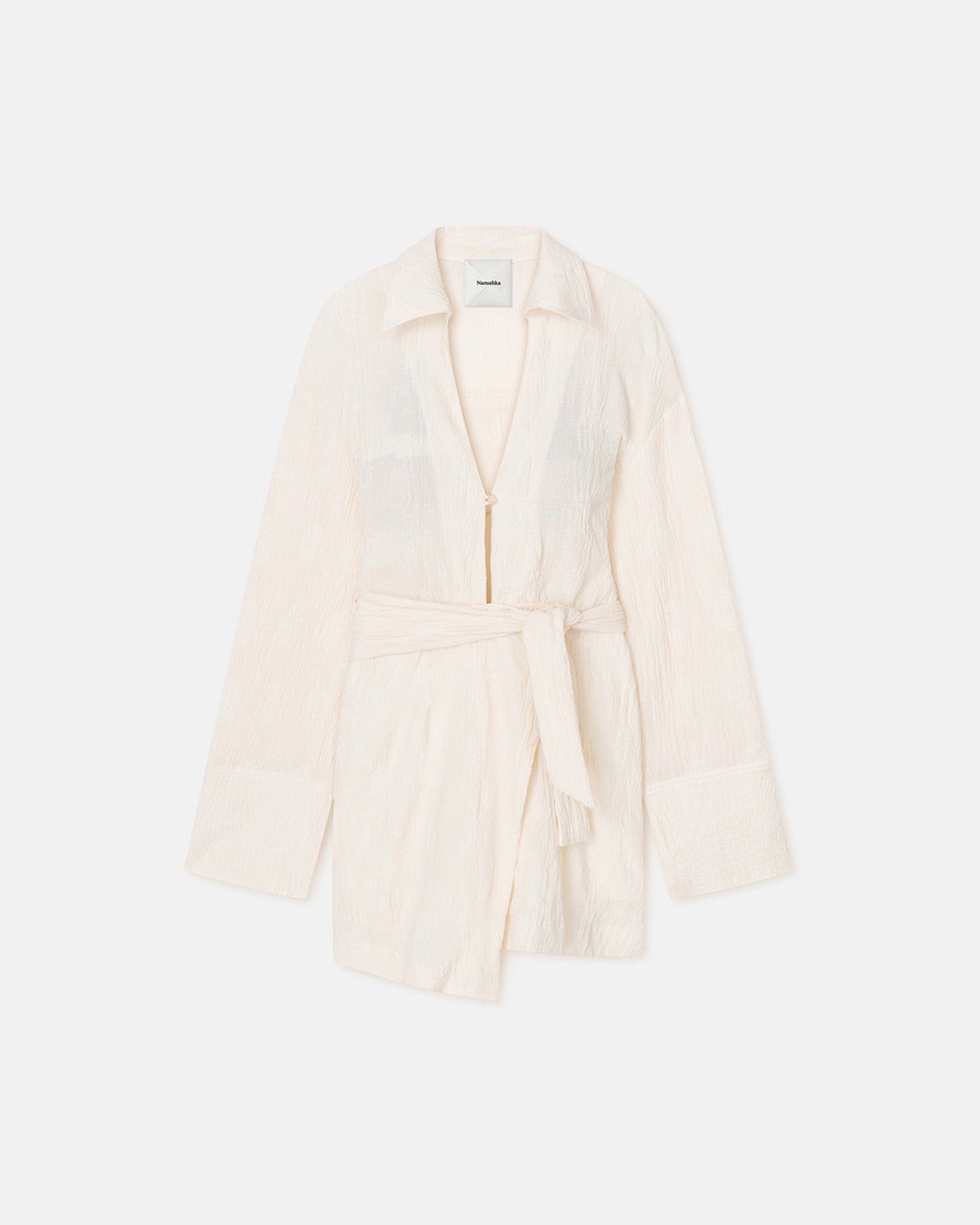 Yori - Seersucker Gauze Shirt Dress
