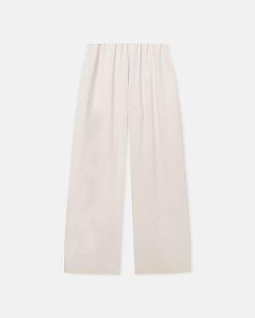 Brenda   washed satin pants   ecru