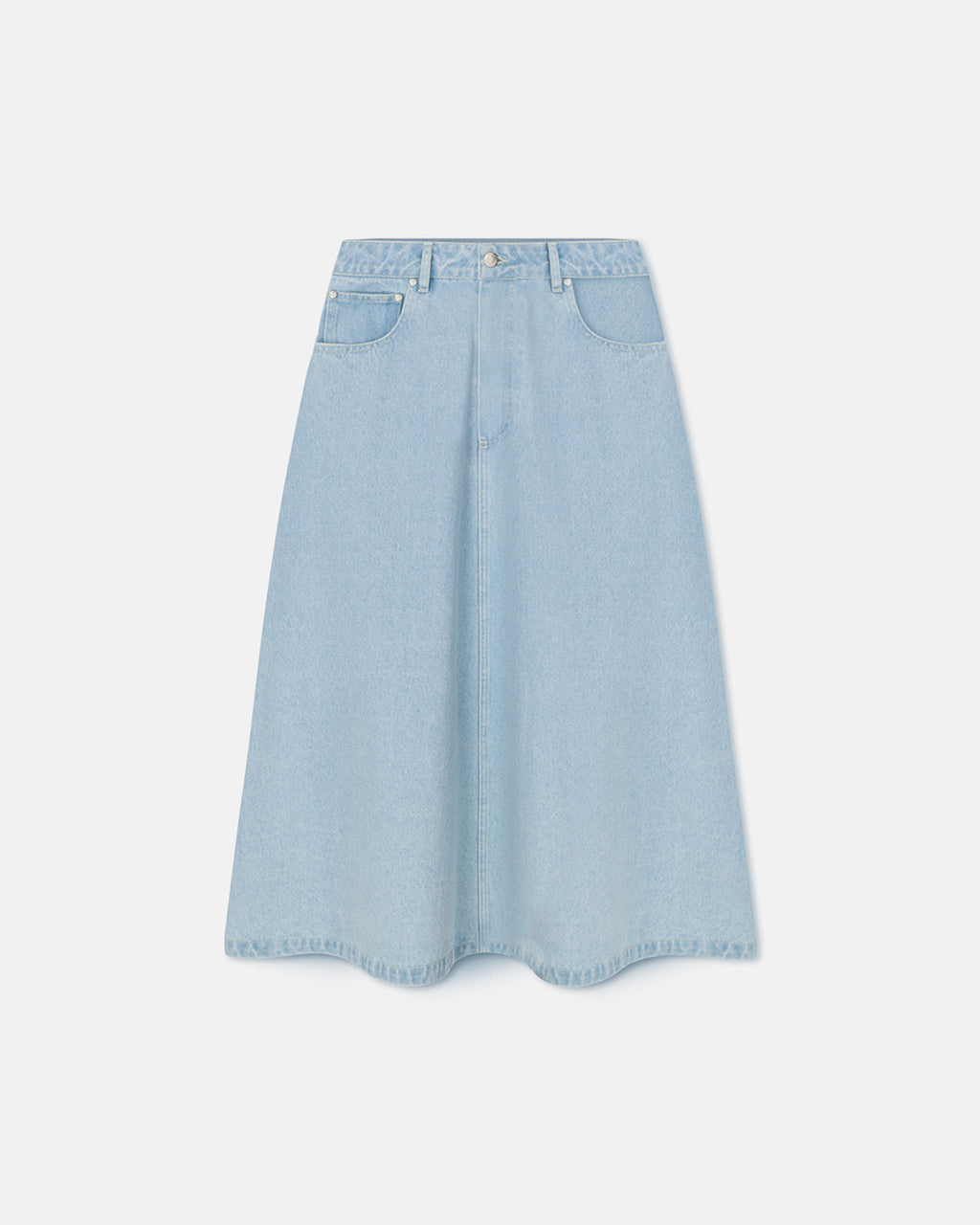Cintia - Denim midi skirt - Eco Bleach