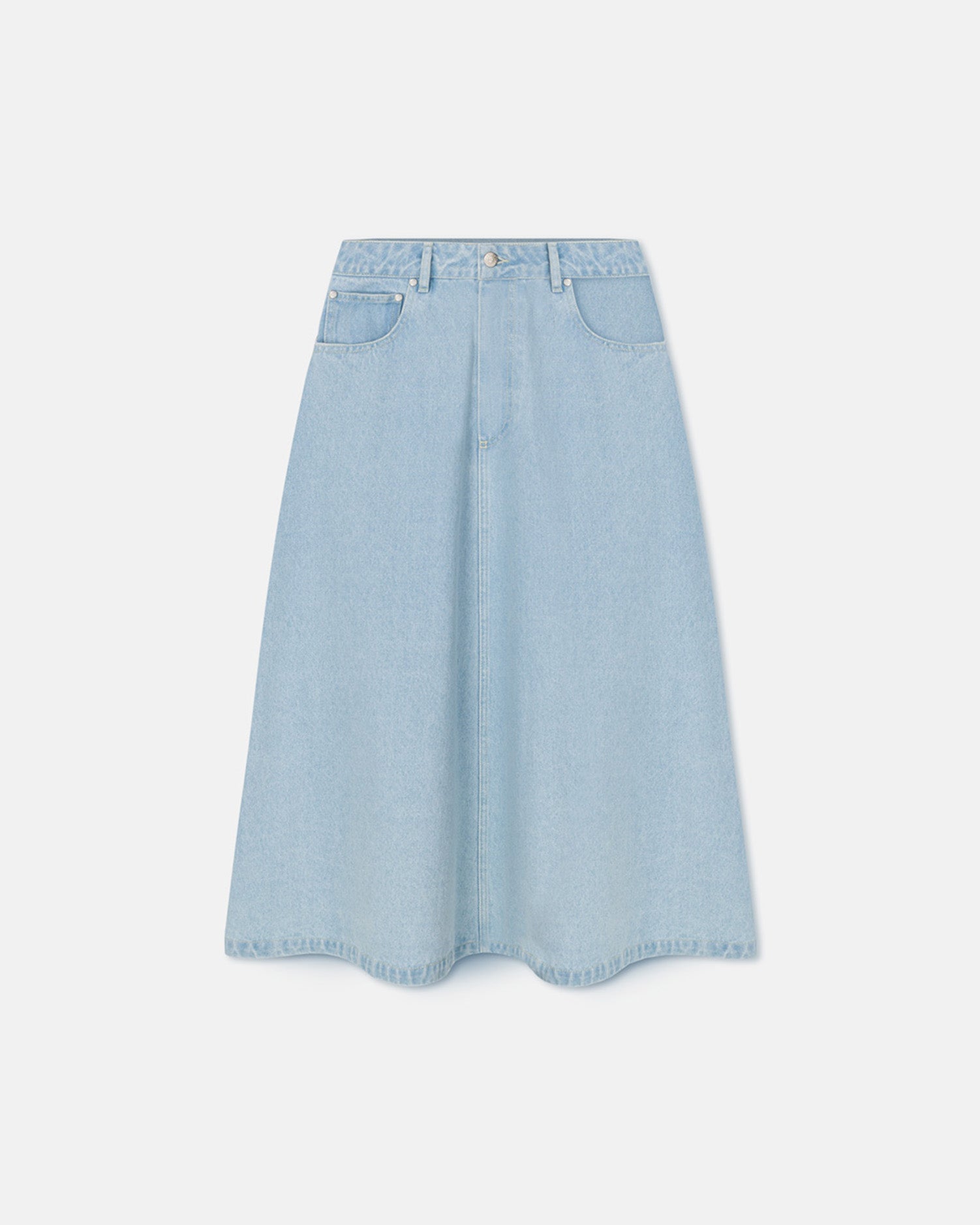 Cintia - Denim Midi Skirt - Eco Bleach