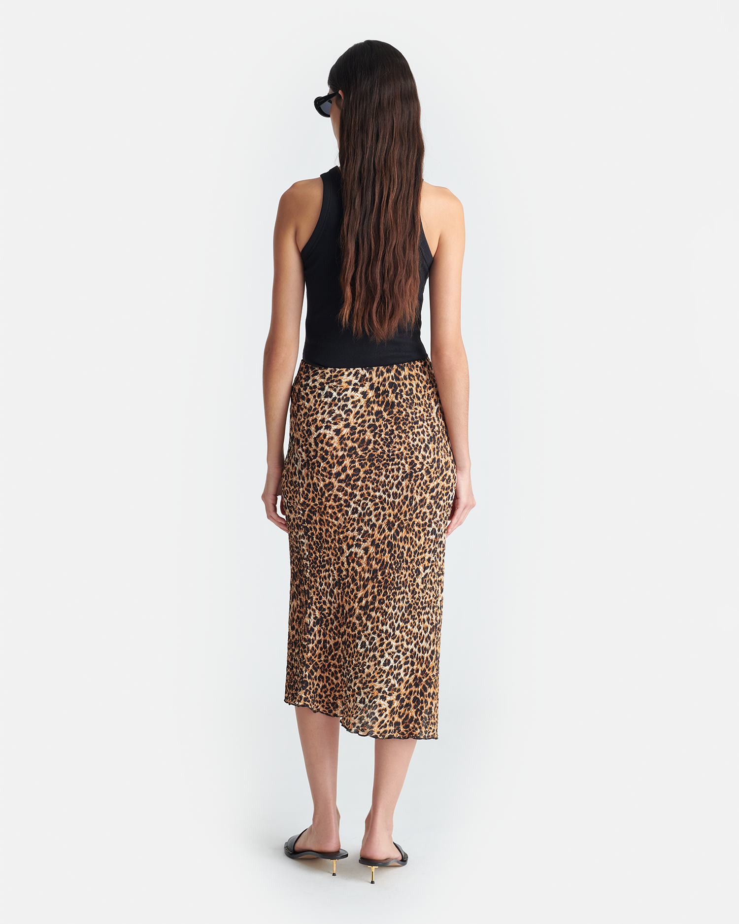 Zarina - Printed Midi Skirt - Ocelot – Nanushka Zarina - Printed Midi Skirt - Ocelot – Nanushka
