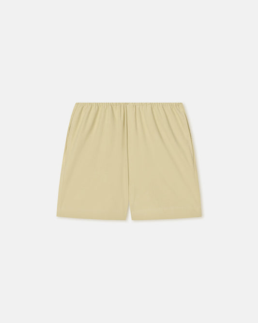 Dylla - Tailored Washed Calico Shorts - Sage