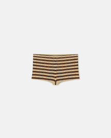 Ferra - Striped Ribbed-Cotton Shorts - Multicolor Stripe