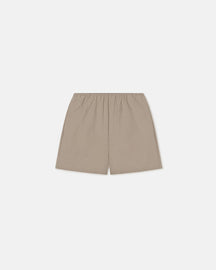 Dylla - Tailored Raw Silk Shorts - Sand Grey