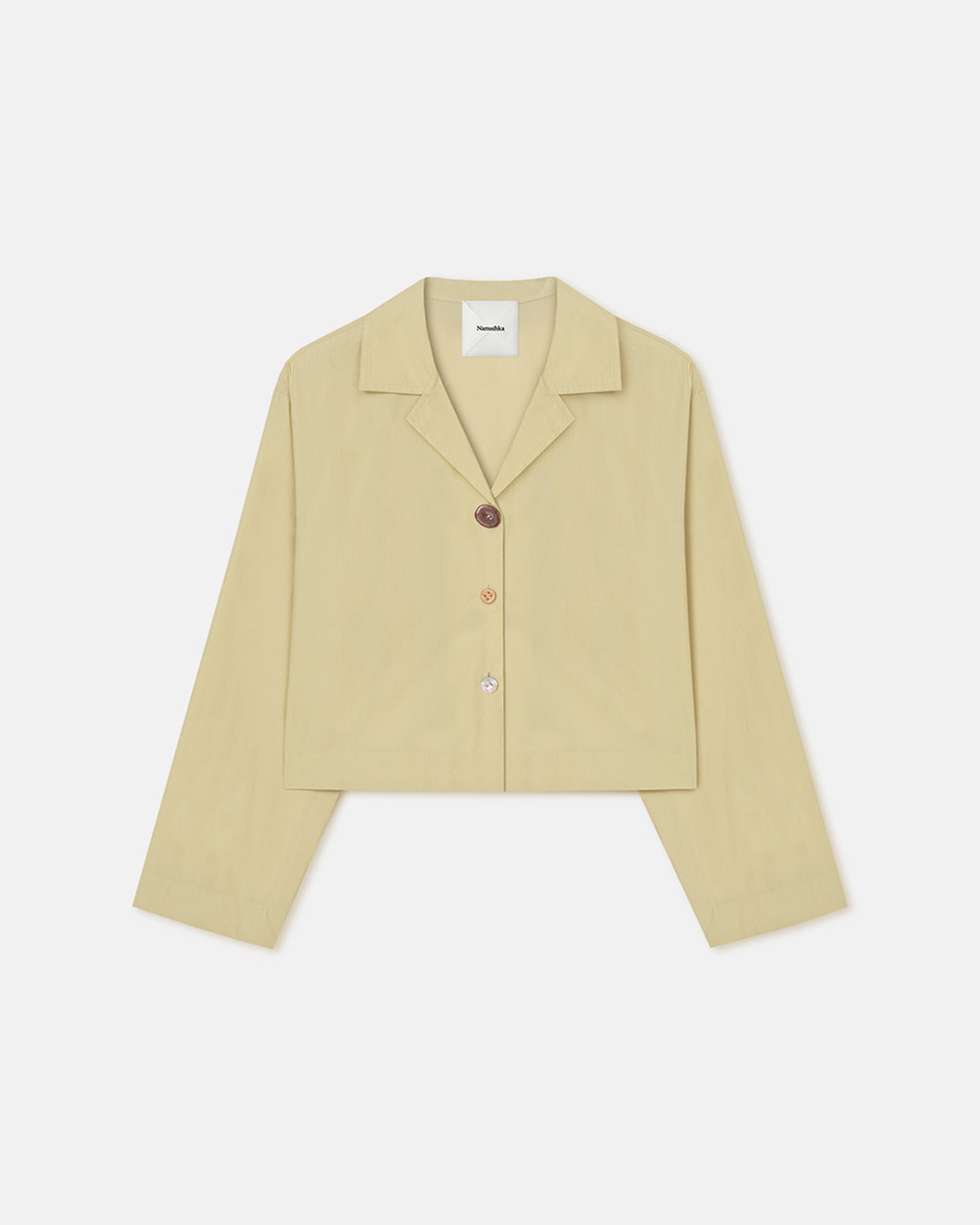 Vally - Washed Calico Shirt - Sage