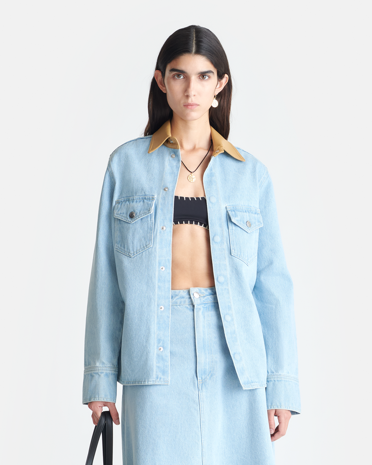 Letisa Denim shirt Eco Bleach Hazel