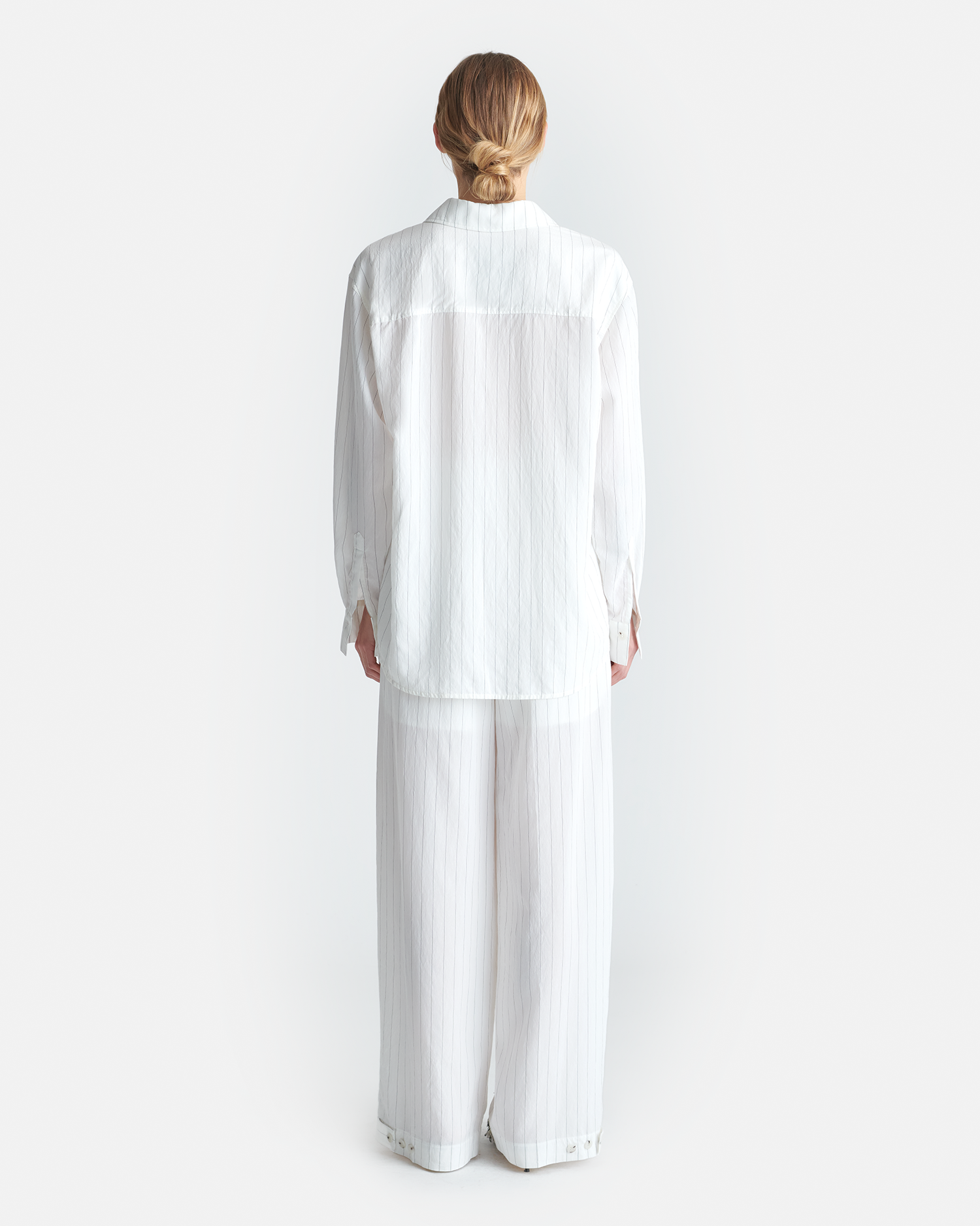 Fryda - Striped Shirt - White