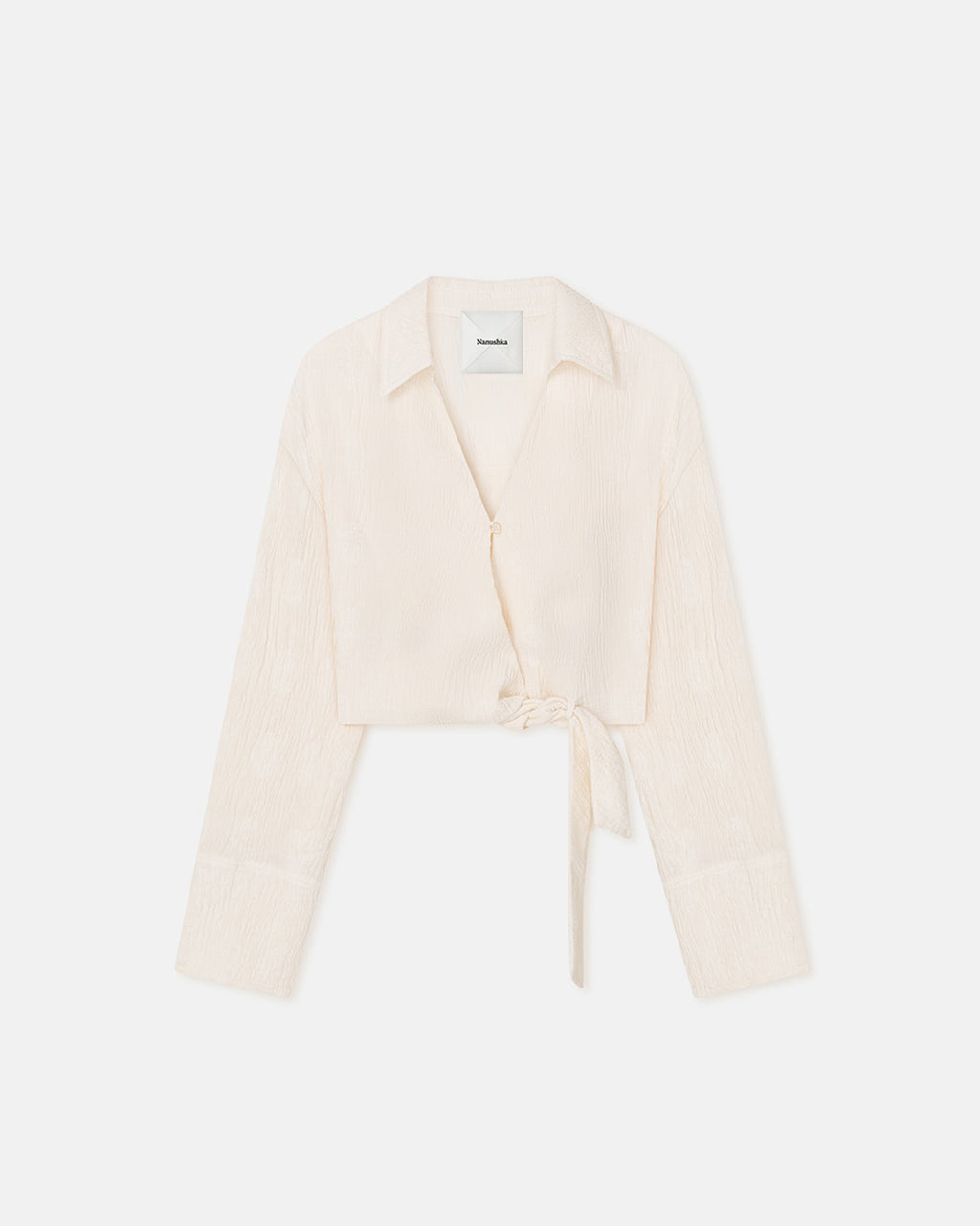 Enola - Seersucker Gauze Shirt - White