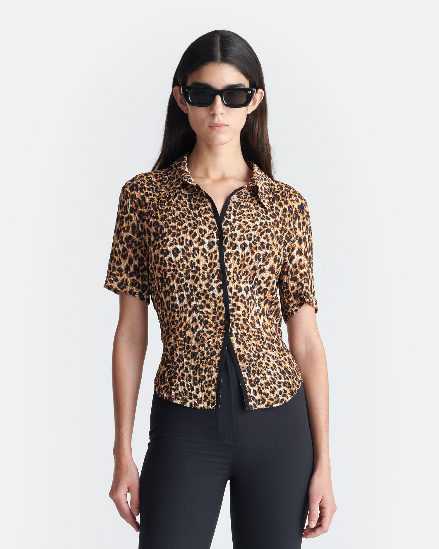 Clare Printed Shirt Ocelot