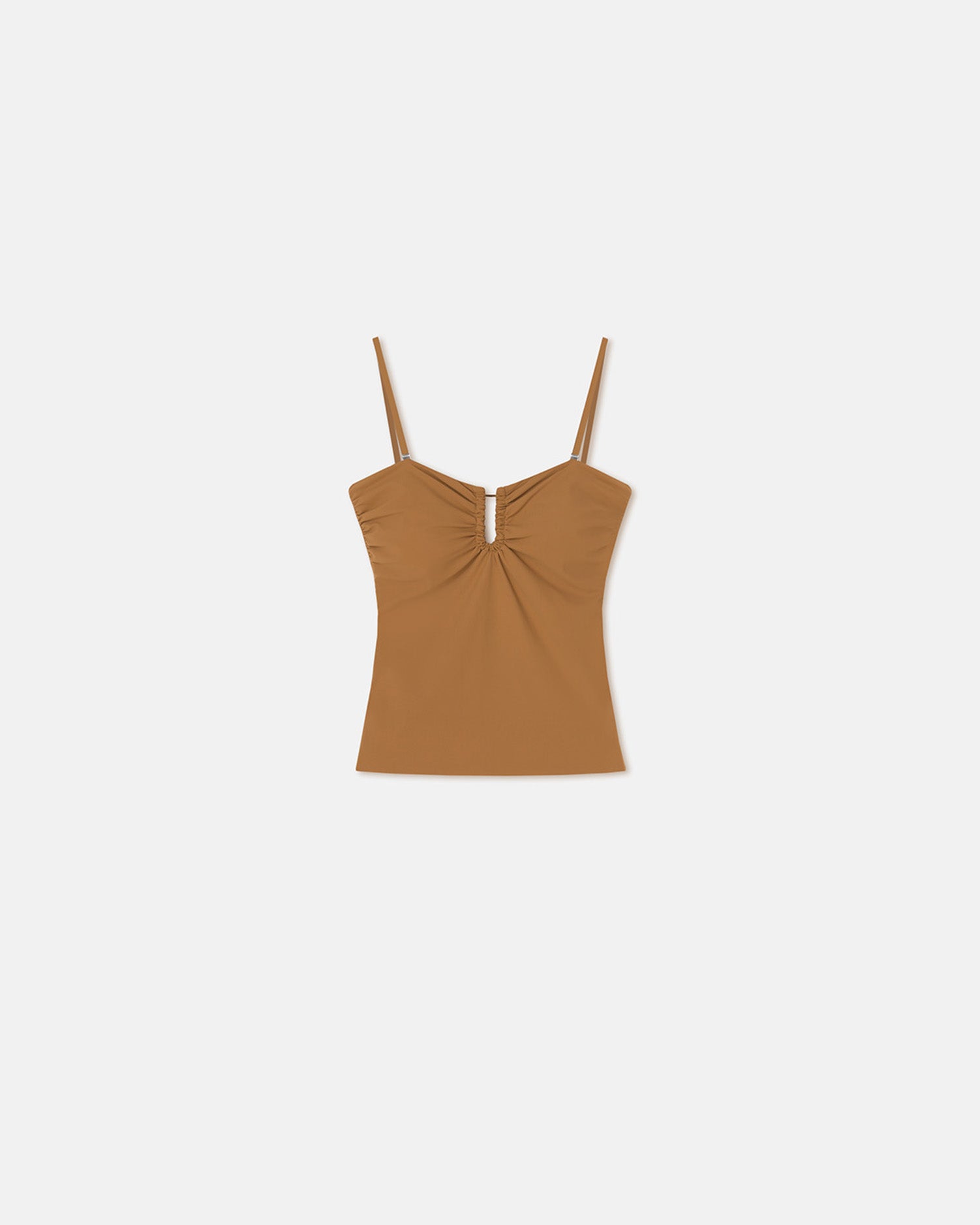 Bianca - Stretch Jersey Swim Top - Brown