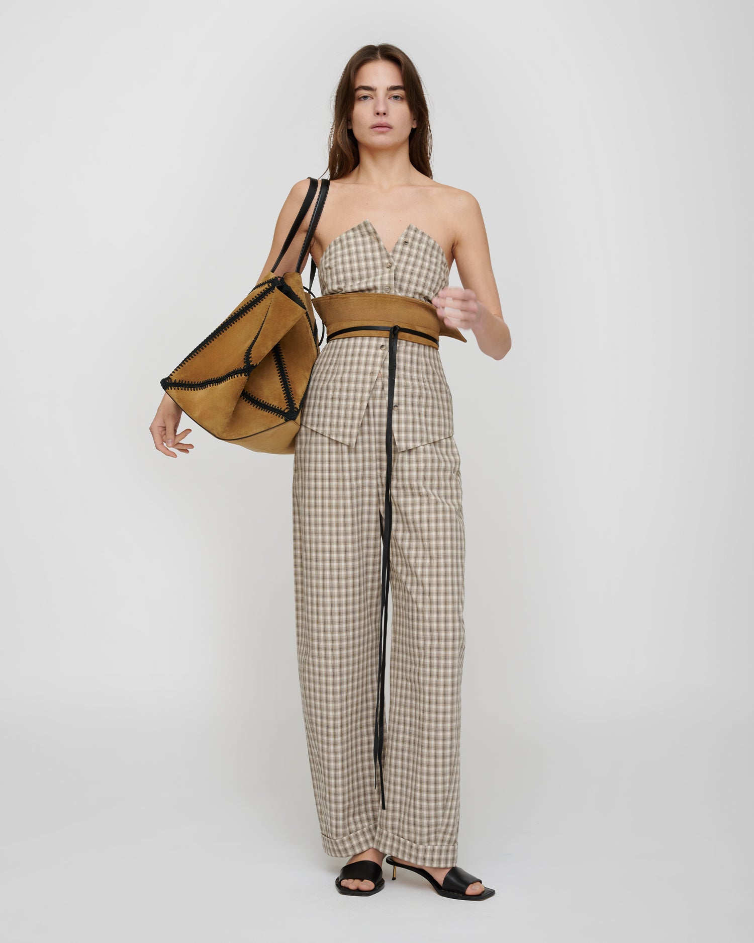 Evora - Suede Belt - Brown