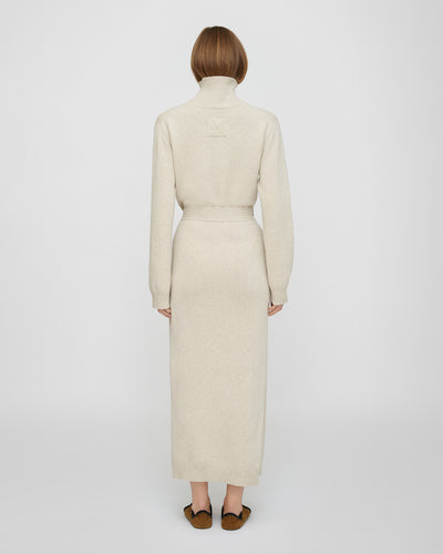 Canaan - Wool Cotton Blend Dress - Creme