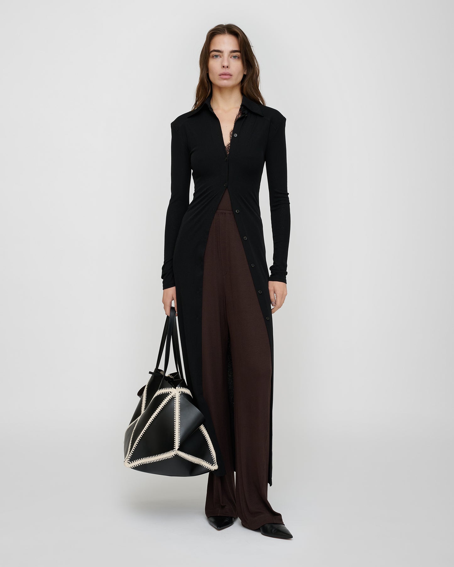 Dhara - Mesh Jersey Dress - Black