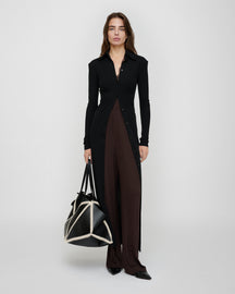 Dhara - Mesh Jersey Dress - Black