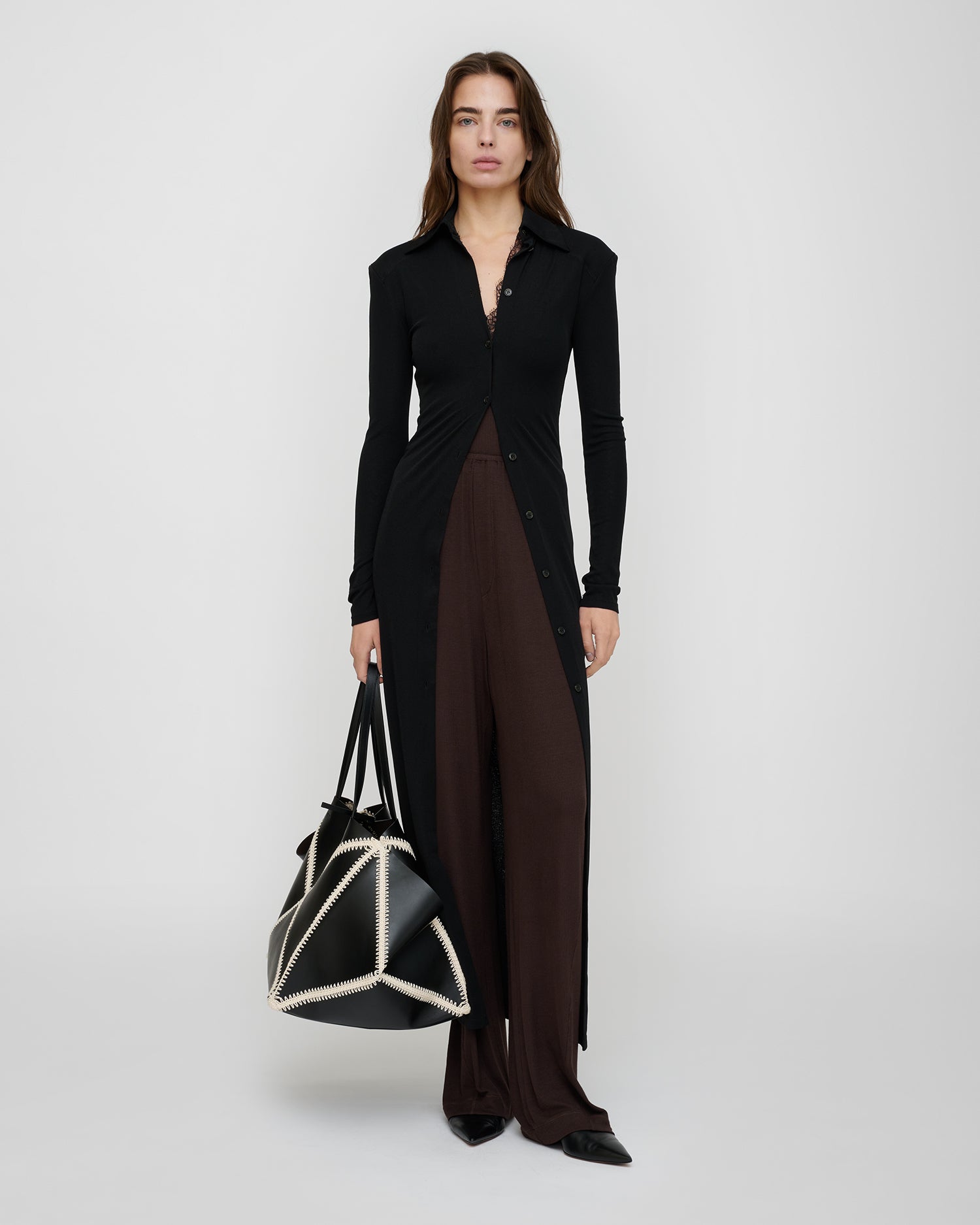 Dhara - Mesh Jersey Dress - Black