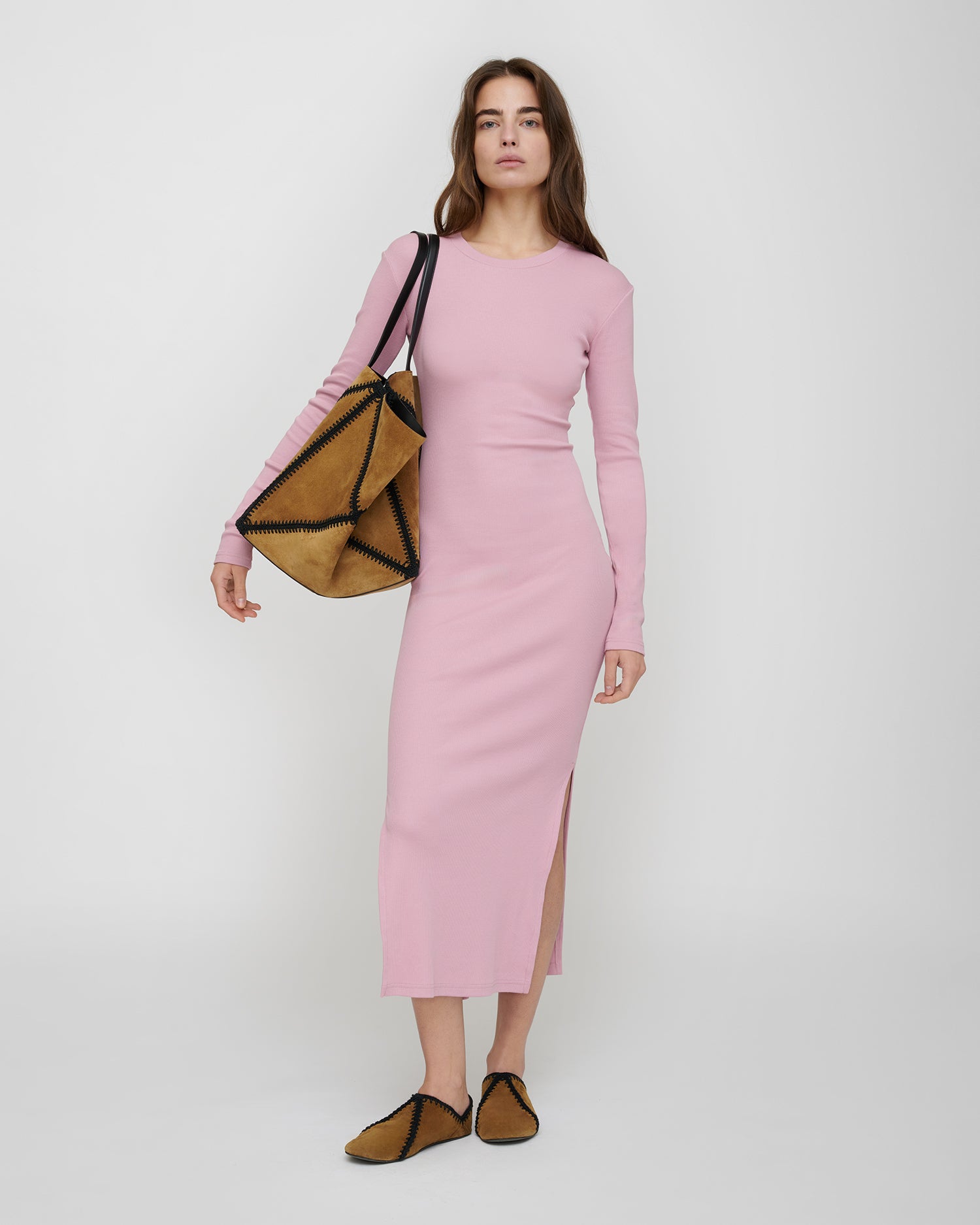 Lehua - Rib Jersey Dress - Pink