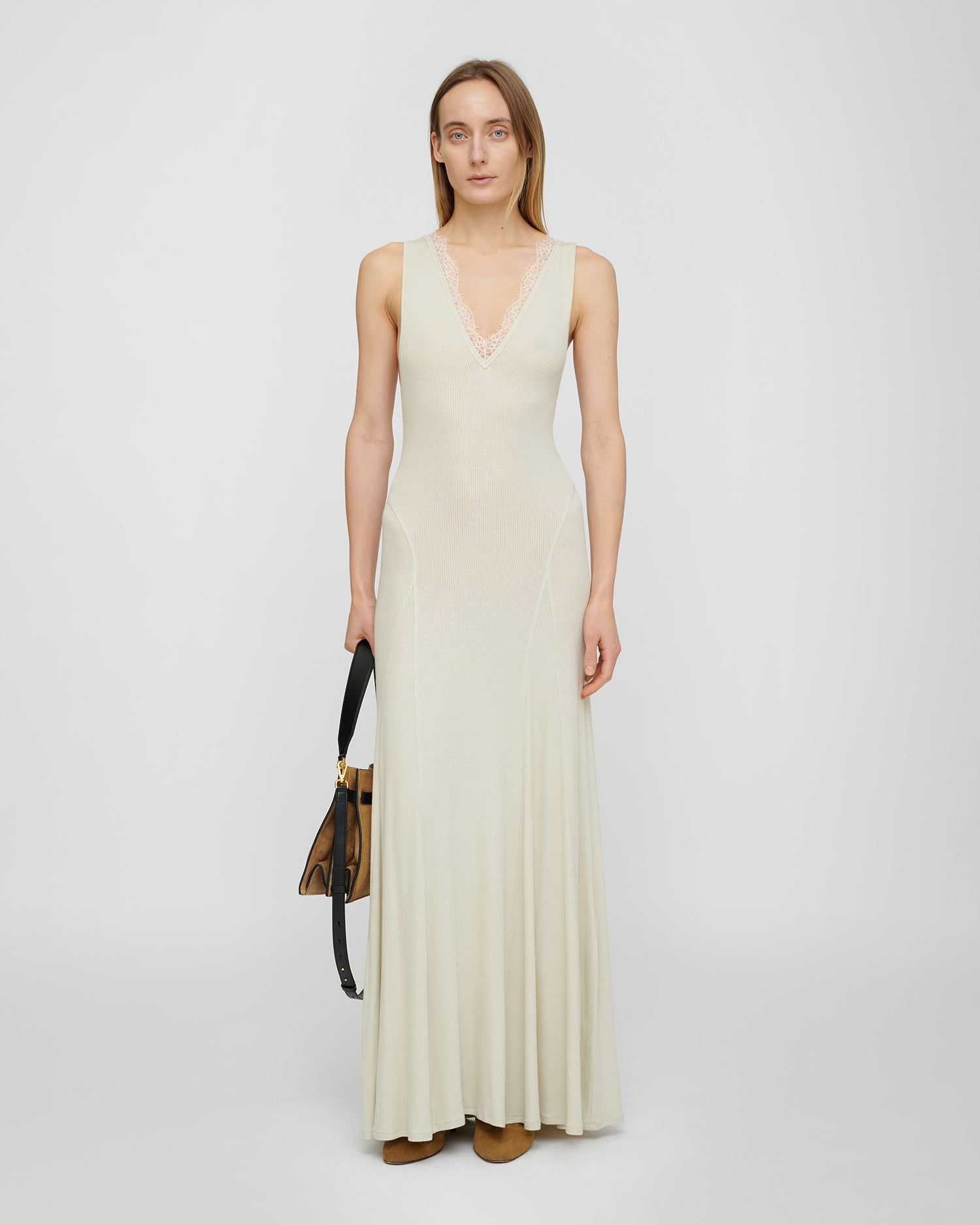 Ignia - Fluid Rib Dress - Tofu