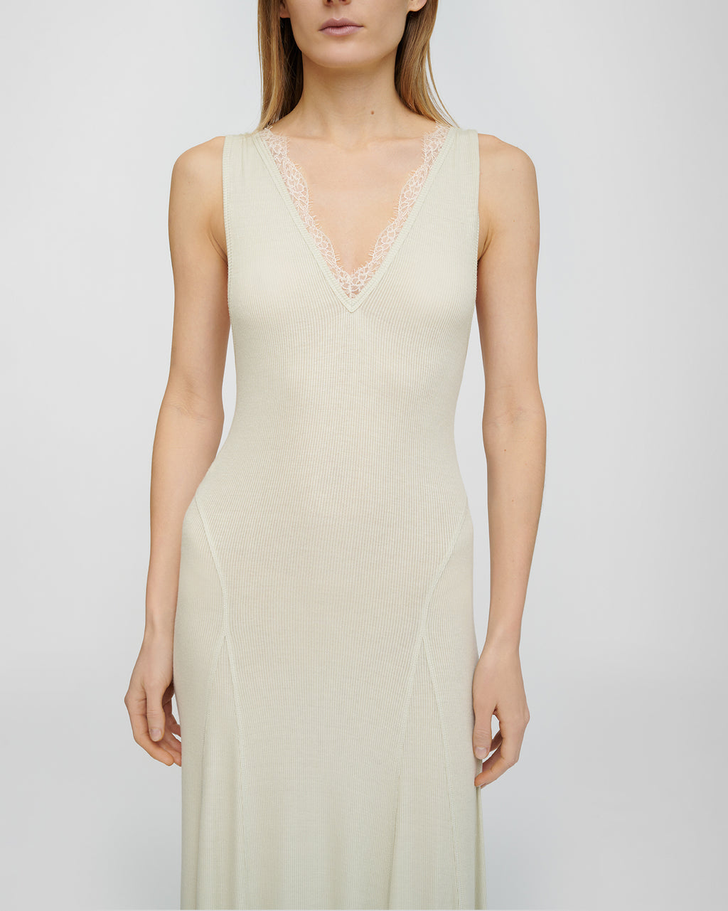 Ignia - Fluid Rib Dress - Tofu