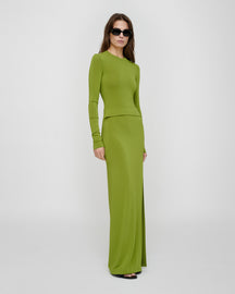 Shada - Fluid Jersey Dress - Green