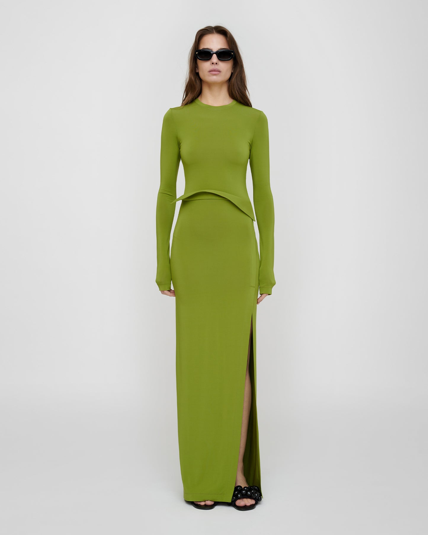 Shada - Fluid Jersey Dress - Green